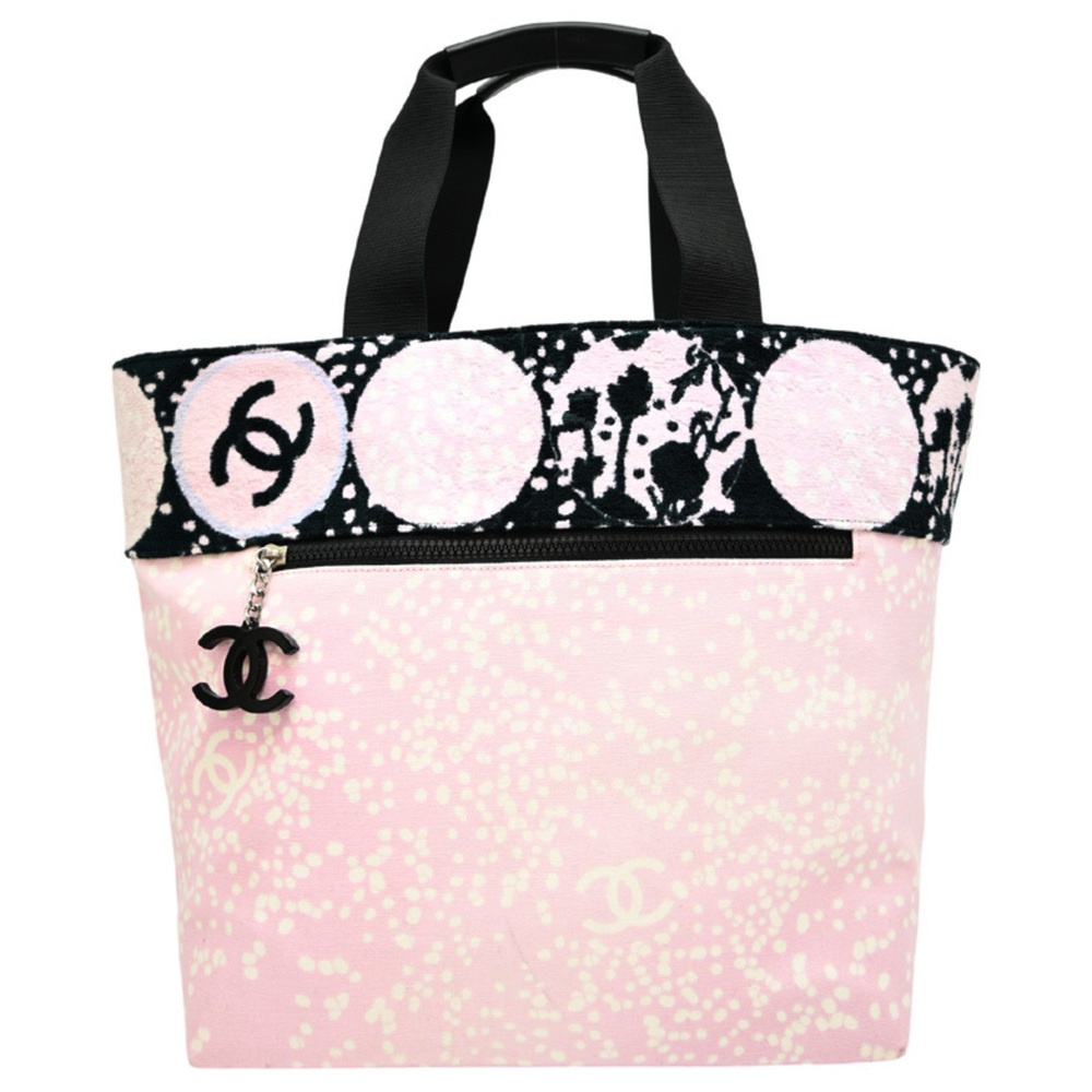 Chanel High Summer Women's Tote Bag, Canvas, Pink, Black